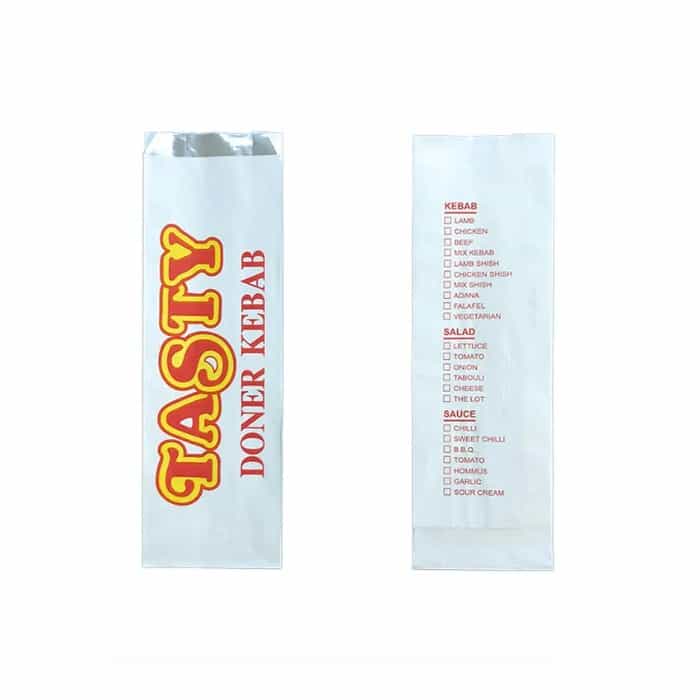 Kebab Foil Bag 25x10cm - Printed