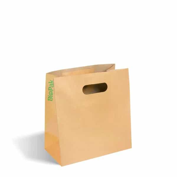 Small - Brown Kraft Bag with Die Cut Handle