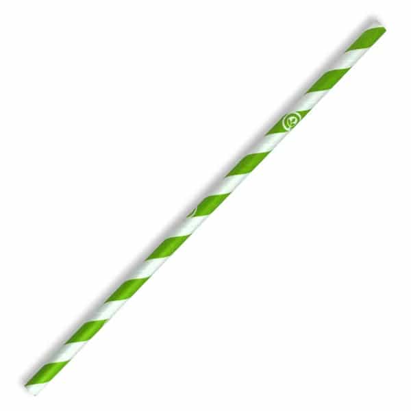 Regular Green Stripe BioStraw - 6mm