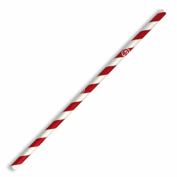 Regular Red Stripe BioStraw - 6mm