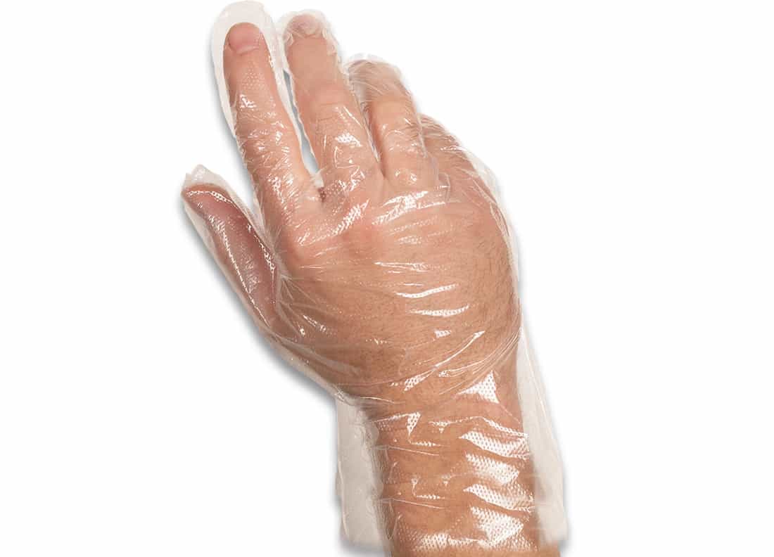 Clear PE Gloves Small