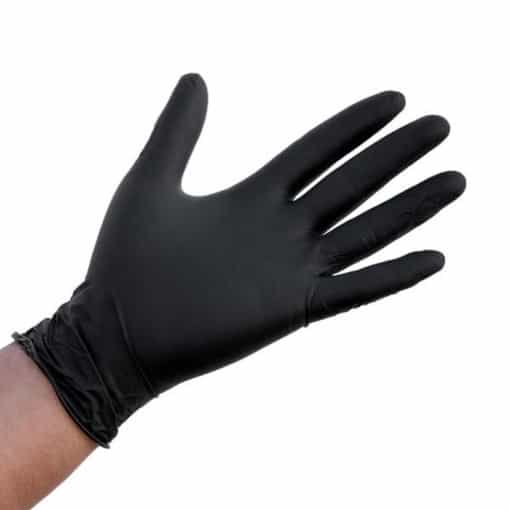 Extra Heavy Duty Nitrile Gloves Powder Free Black Extra Large