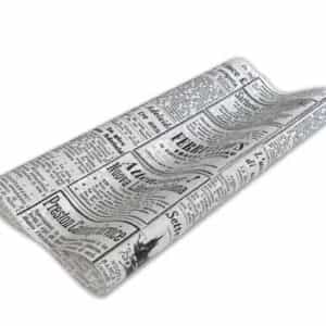 Greaseproof Paper News print Large