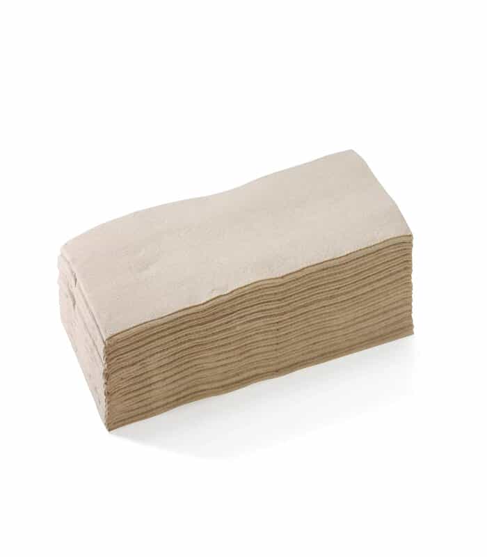 2Ply 1/8Fold Quilted Dinner Napkin Brown