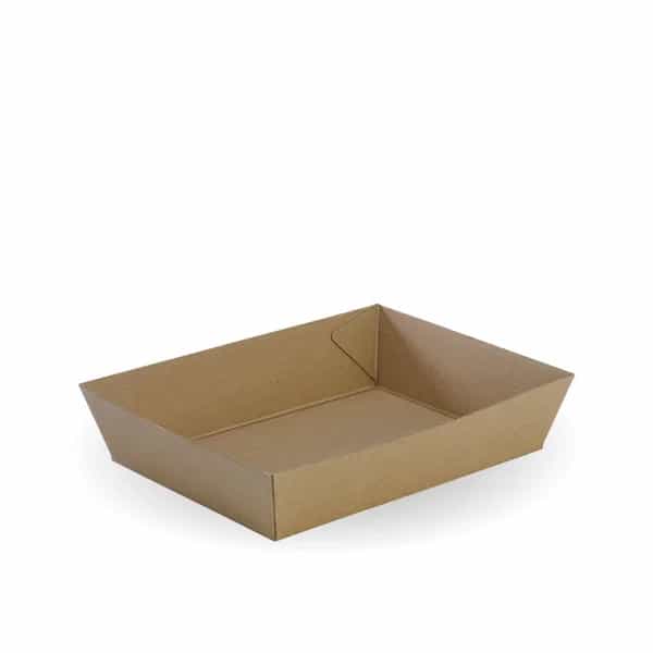 Brown Corrugated Plain Tray - Medium