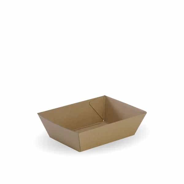 Brown Corrugated Plain Tray - Small