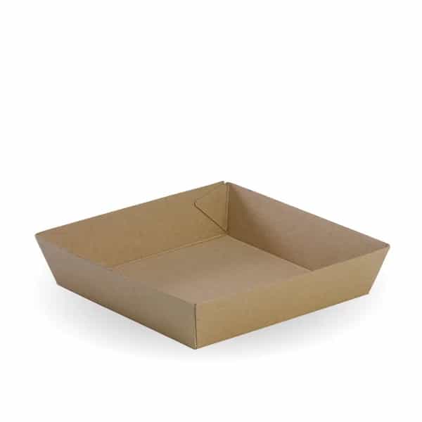 Brown Corrugated Plain Tray - Square