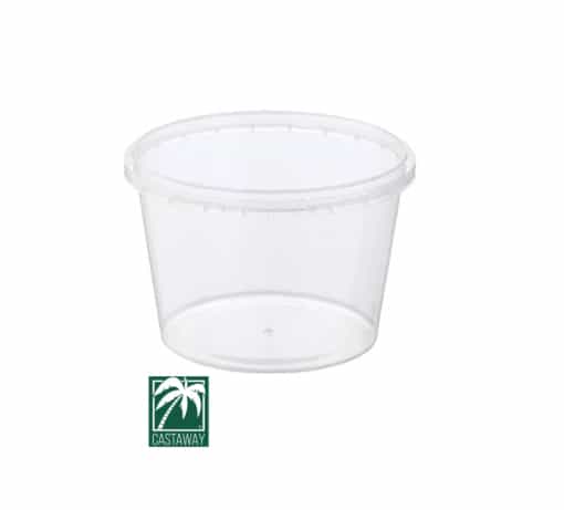 Lock safe 118mm Clear PP Round Container - 600ml