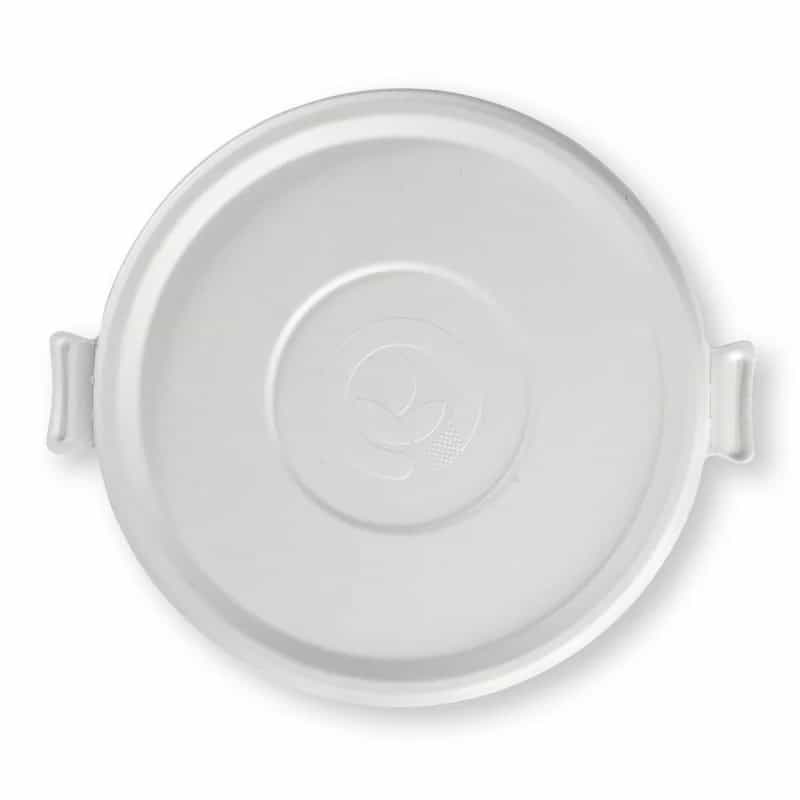 White Flat Lid fits Biocane Bowl 24-48oz