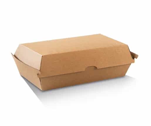 Brown Corrugated Plain - Snack Box Large