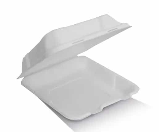 8 inch Sugarcane Clamshell