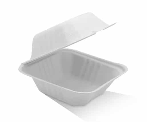 6 inch Sugarcane Hamburger Clamshell