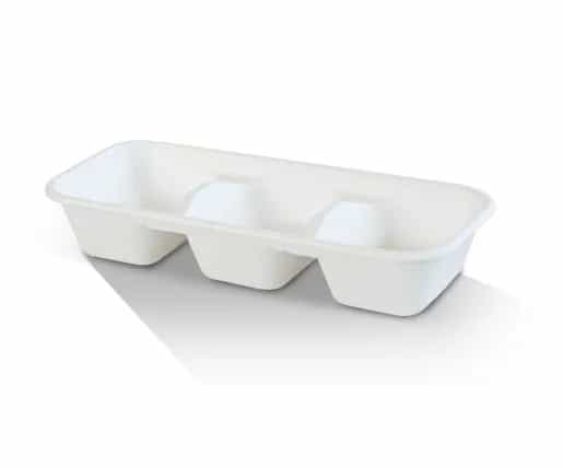 Sugarcane Tray - 3 Compartment