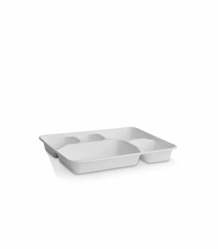 Sugarcane Tray - 5 Compartment