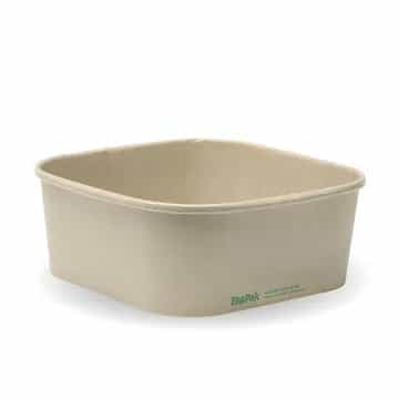 1200ml Kraft BioBoard Square Takeaway Base
