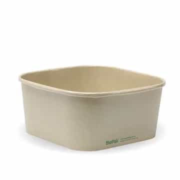 1400ml Kraft BioBoard Square Takeaway Base
