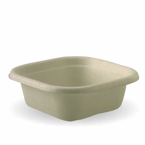 280ml Sugarcane Square Container - Natural