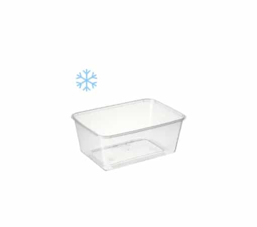 Freezer Grade Plastic Rectangular Container - 1000ml