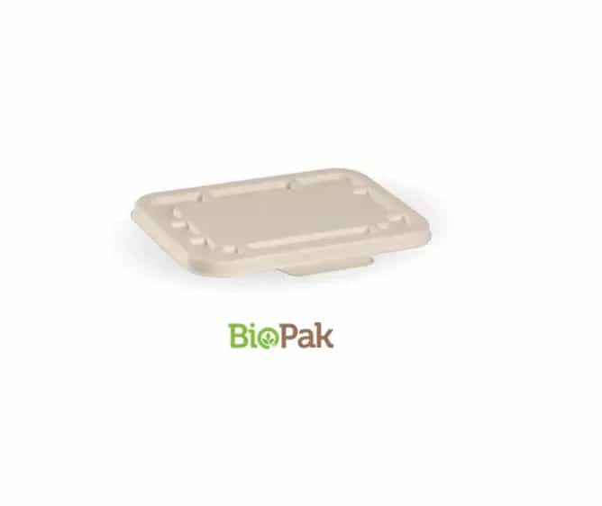 Sugarcane Rectangular Container Lid for 500-600ml - Natural