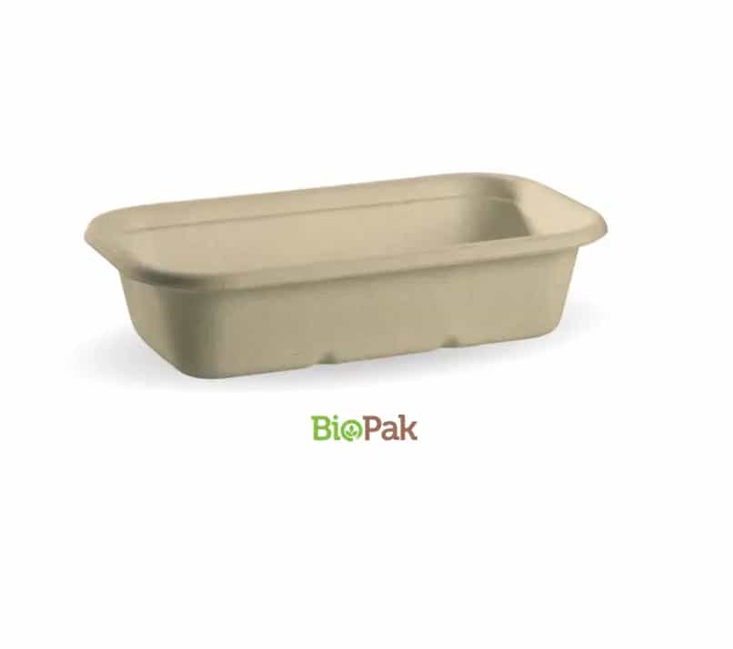 Sugarcane Rectangular Container Natural - 1000ml - Natural