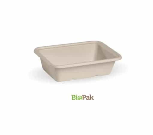 Sugarcane Rectangular Container - 600ml - Natural