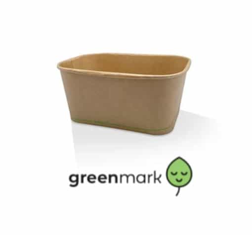PP Coated Kraft Rectangular Container - 1000ml