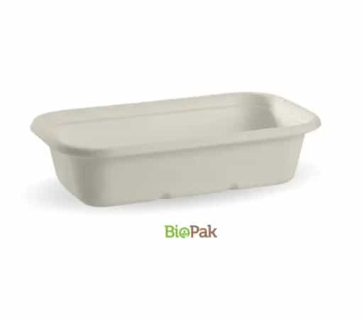 Sugarcane Rectangular Container Natural - 1000ml - White