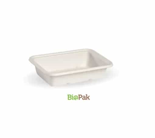 Sugarcane Rectangular Container - 500ml - White