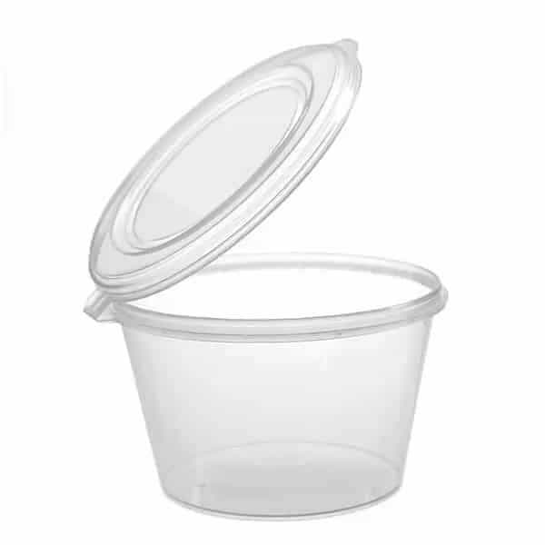 PP Sauce Cup With Hinged Lid - 4oz / 120ml