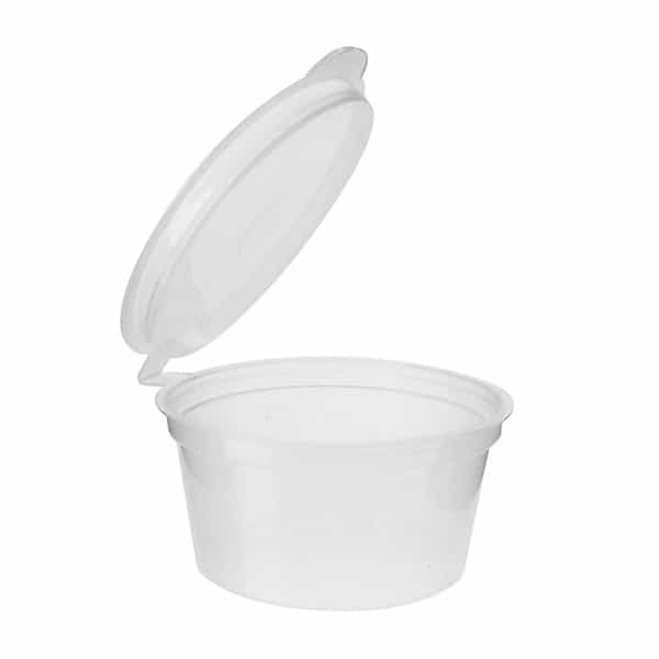 PP Sauce Cup With Hinged Lid - 1oz / 30ml