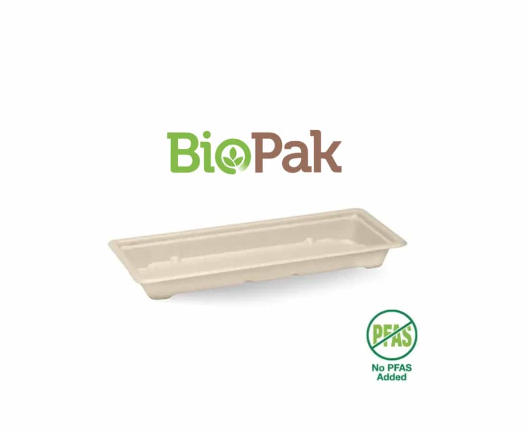 Long Plant Fibre Sushi Tray (BioPak)