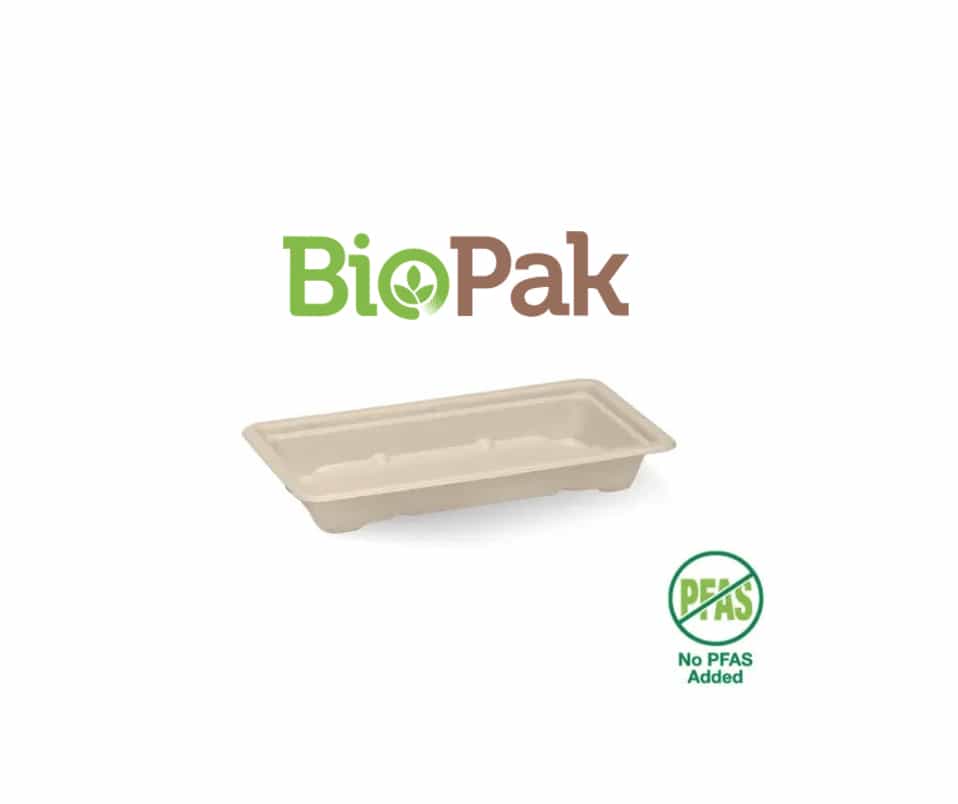 Small Plant Fibre Sushi Tray (BioPak)
