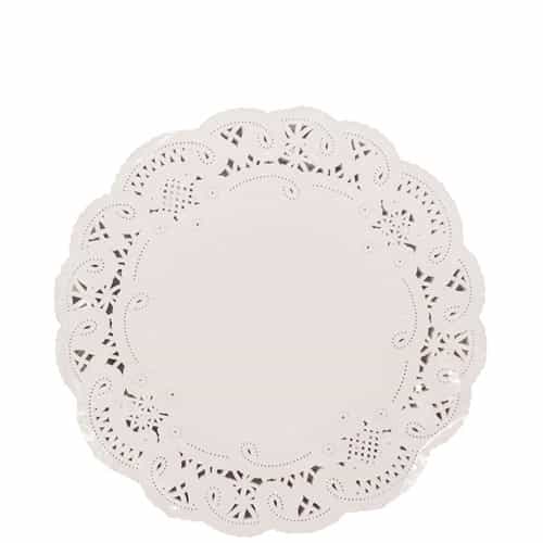 Doyley Paper Lace Round White 8 inch